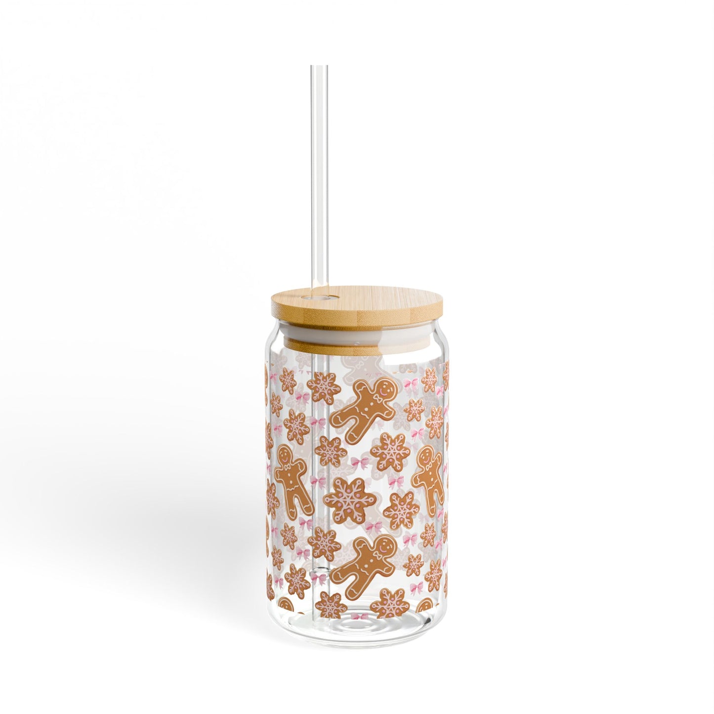 Gingerbread Glass Tumbler, 16oz