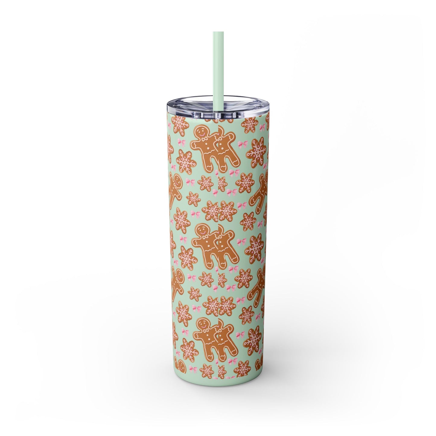 Gingerbread Tumbler with Straw, 20oz