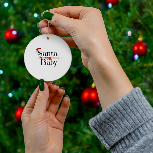 Santa Baby Ceramic Ornament