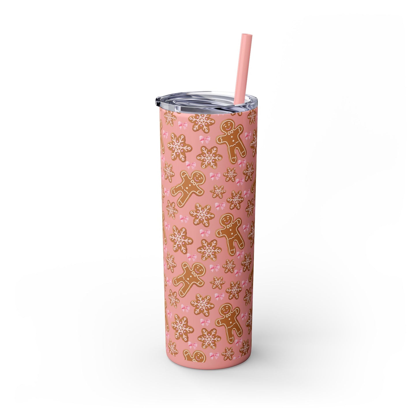 Gingerbread Tumbler with Straw, 20oz