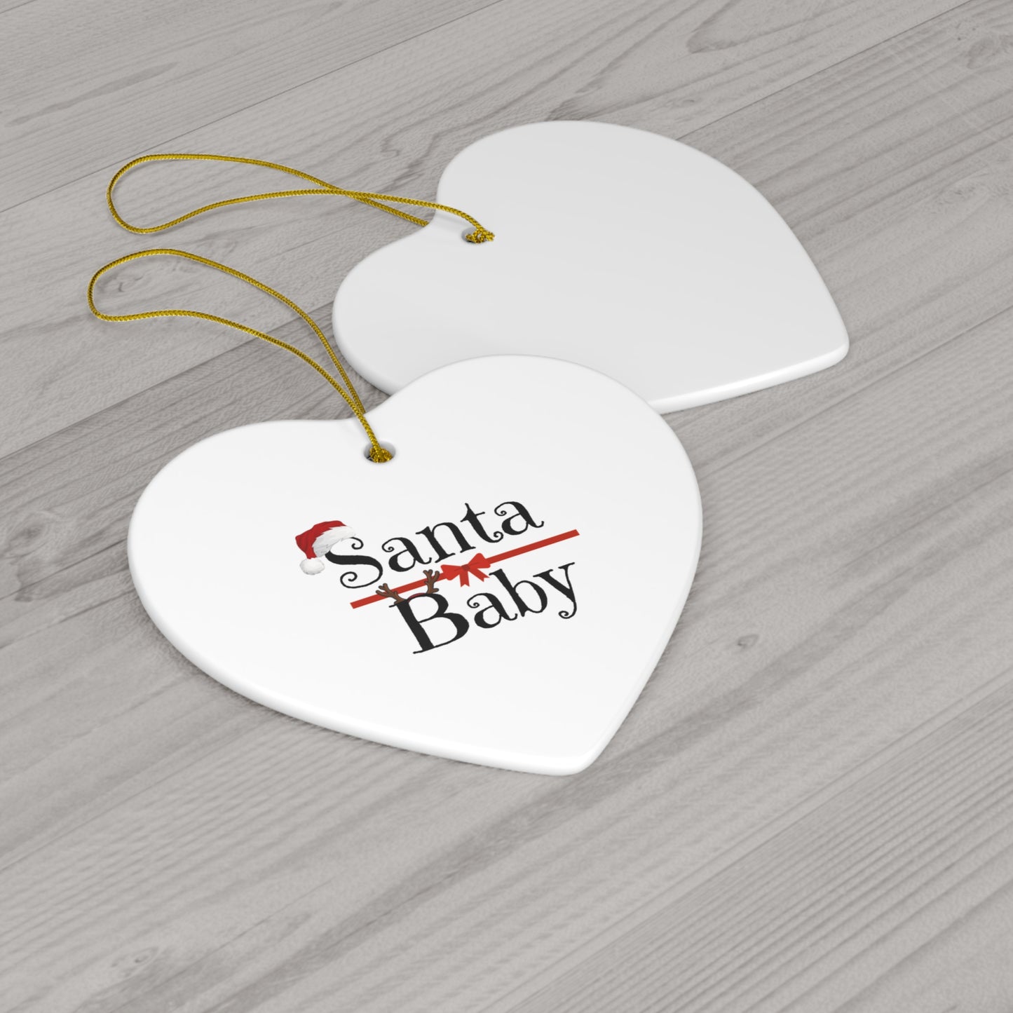 Santa Baby Ceramic Ornament