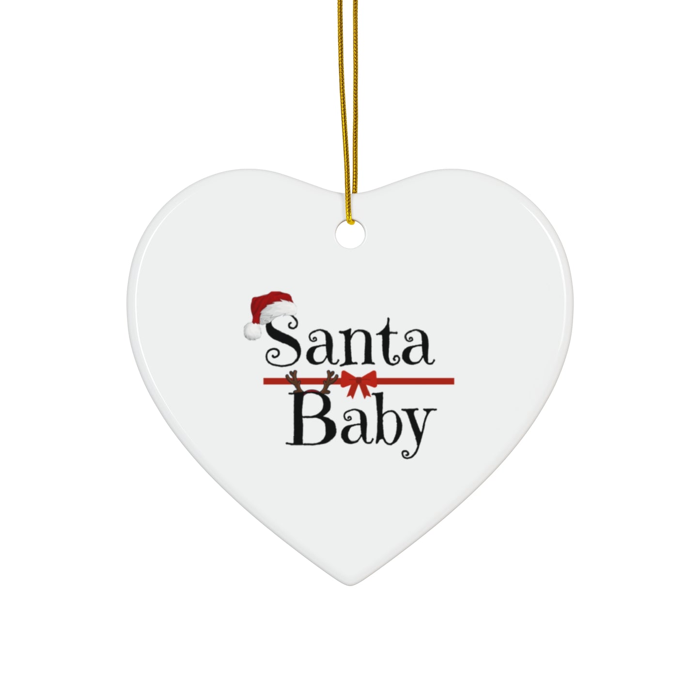 Santa Baby Ceramic Ornament