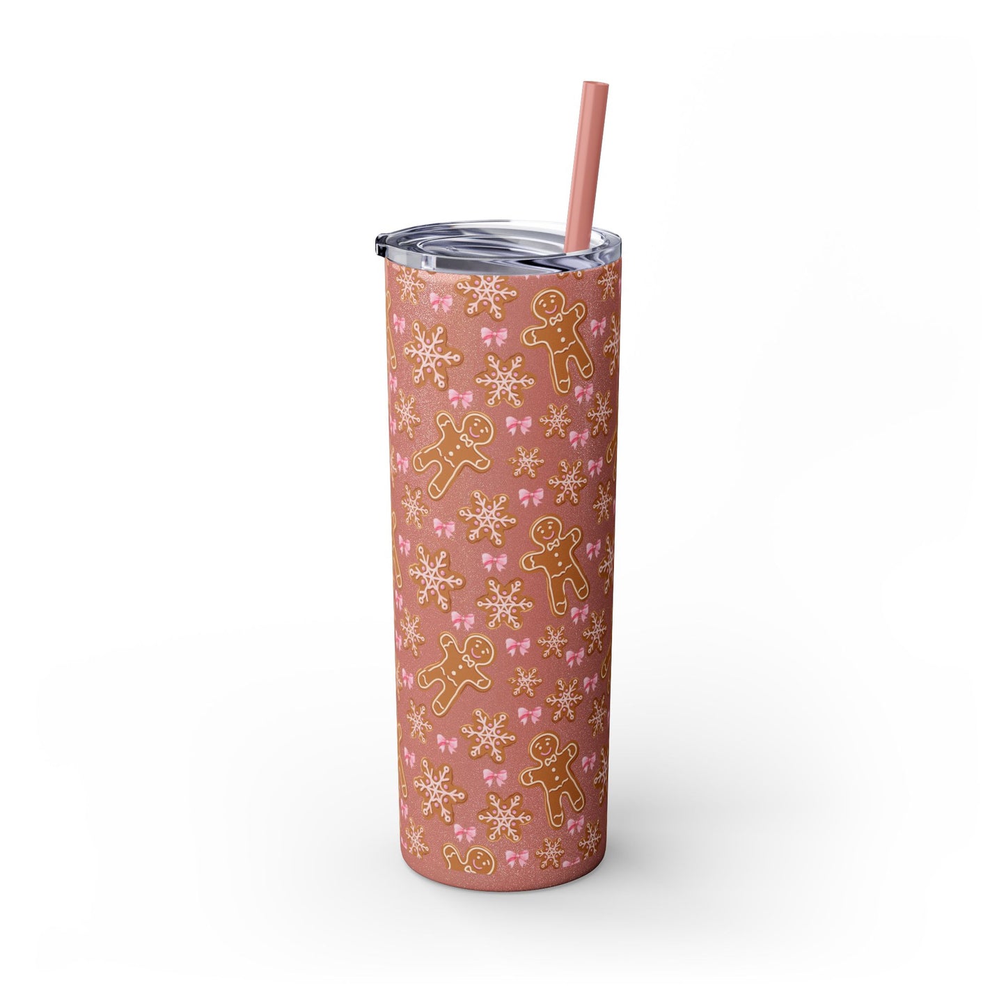 Gingerbread Tumbler with Straw, 20oz