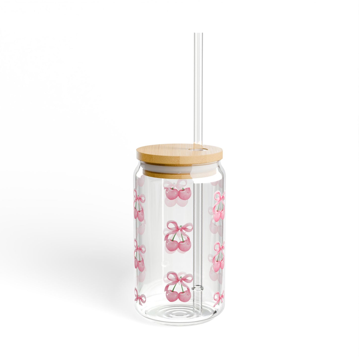 Pink Cherry Glass Tumbler