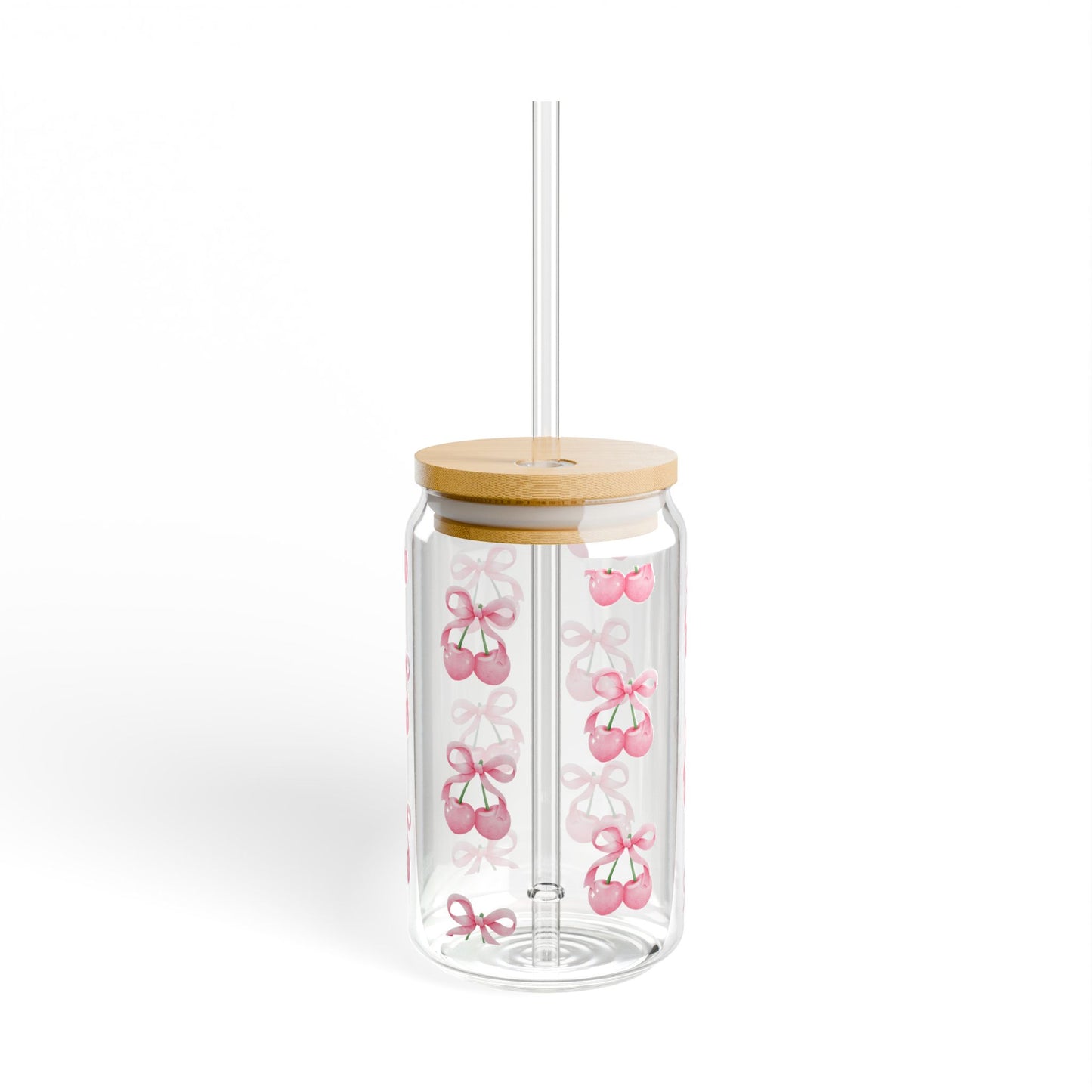 Pink Cherry Glass Tumbler