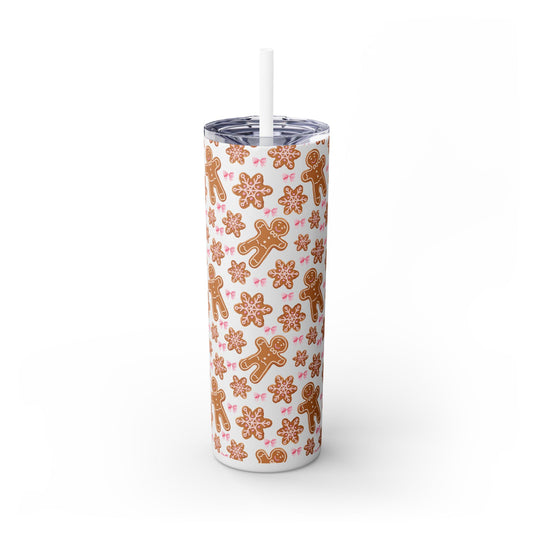 Gingerbread Tumbler with Straw, 20oz