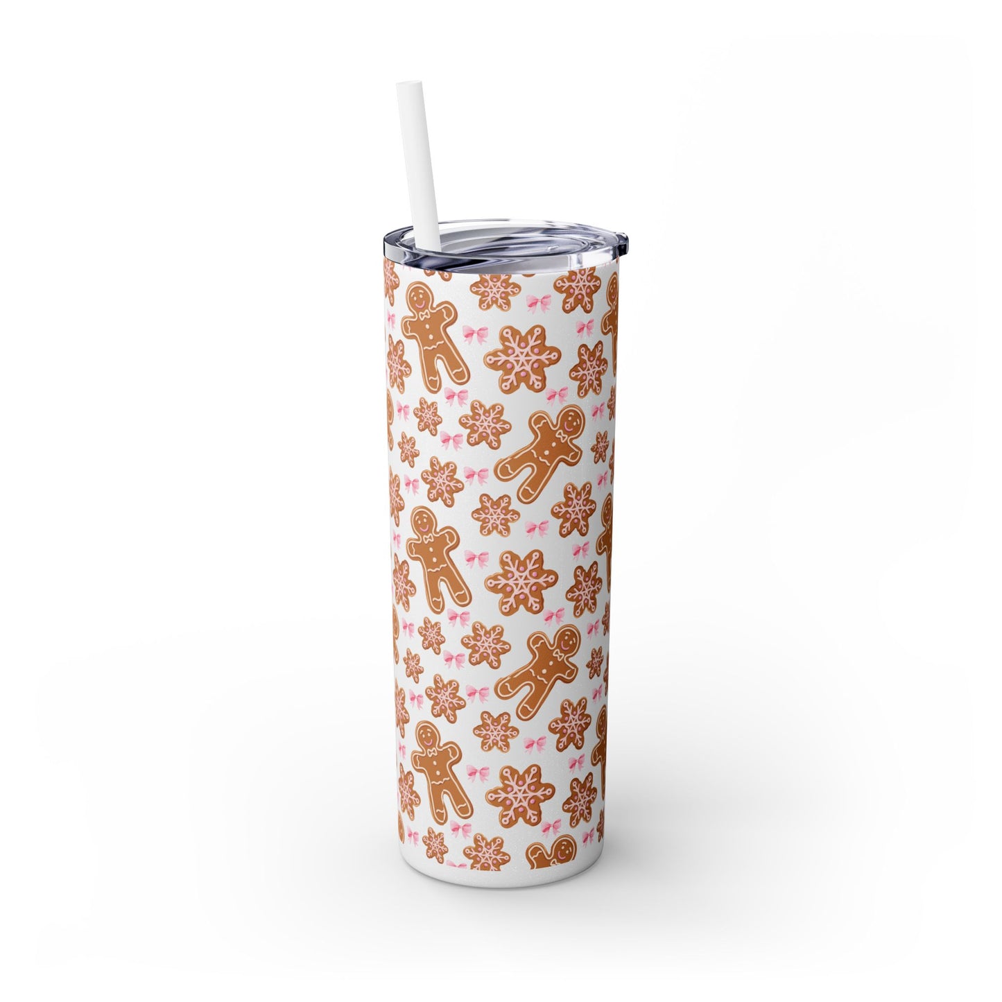 Gingerbread Tumbler with Straw, 20oz
