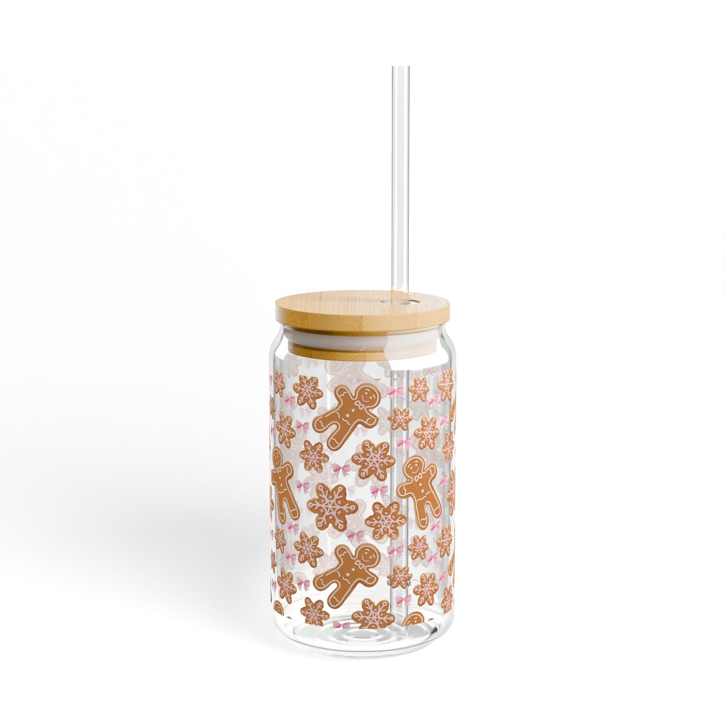 Gingerbread Glass Tumbler, 16oz