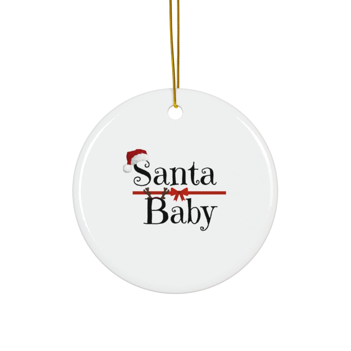 Santa Baby Ceramic Ornament
