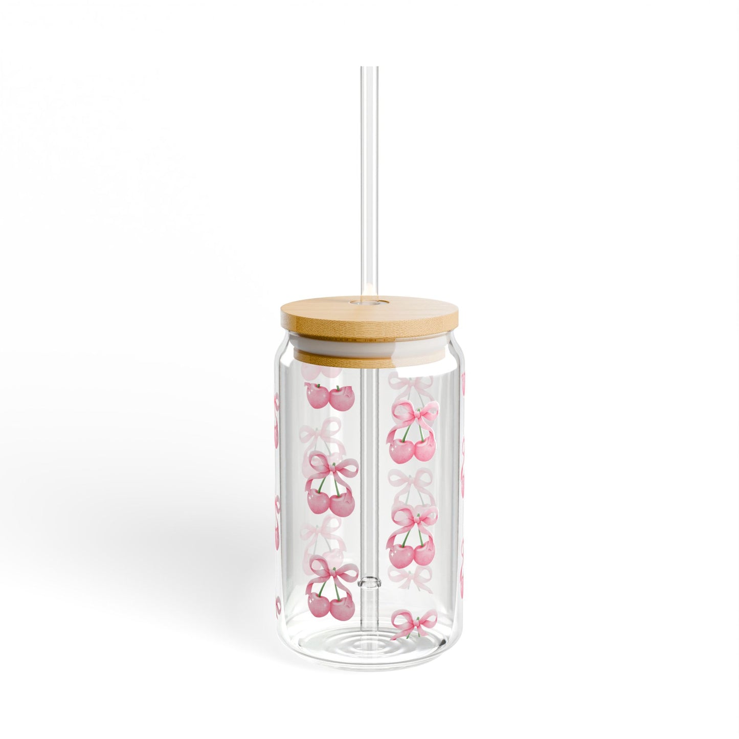 Pink Cherry Glass Tumbler