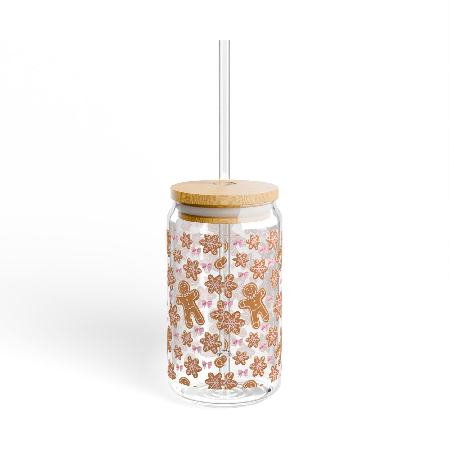 Gingerbread Glass Tumbler, 16oz